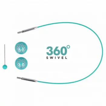 KnitPro Câble Acier SWIVEL 360 et Accessoires - 40 cm - mindful