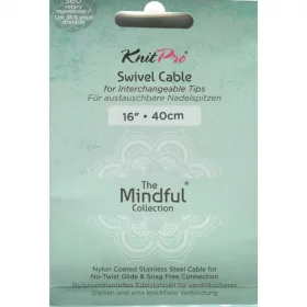 KnitPro Câble Acier SWIVEL 360 et Accessoires - 40 cm - mindful