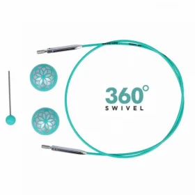 KnitPro Câble Acier SWIVEL 360 et Accessoires - 60 cm - mindful