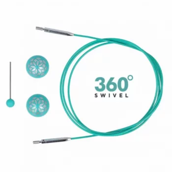 KnitPro Câble Acier SWIVEL 360 et Accessoires - 100 cm - mindful