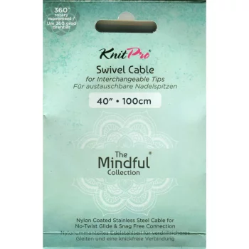 KnitPro Câble Acier SWIVEL 360 et Accessoires - 100 cm - mindful