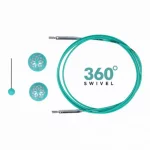 KnitPro Edelstahlseil SWIVEL 360 und Zubehör - 120 cm - mindful
