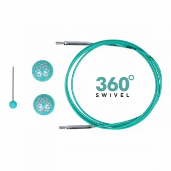 KnitPro Câble Acier SWIVEL 360 et Accessoires - 120 cm - mindful