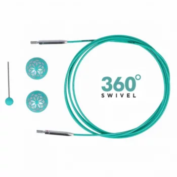 KnitPro Câble Acier SWIVEL 360 et Accessoires - 150 cm - mindful