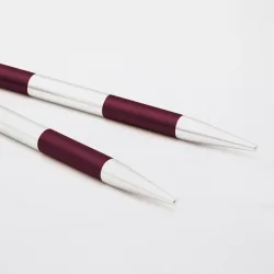 KnitPro SMART STIX Needle Tips SHORT - 10 cm - 6 mm - purple velvet