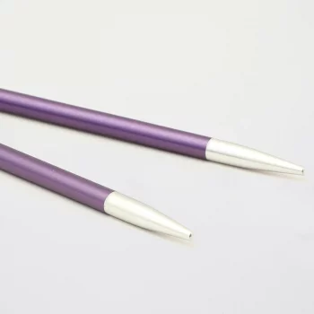 KnitPro ZING Nadelspitzen KURZ - 8,7 cm - 3,75 mm - amethyst