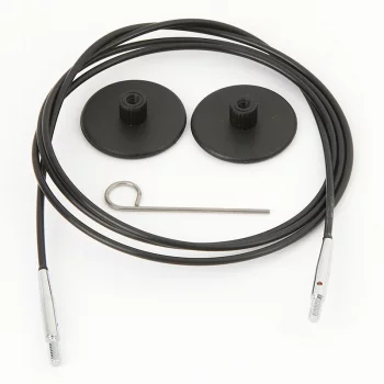KnitPro Câble plastique et Accessoires - 40 cm - noir/argent
