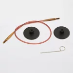 KnitPro Transparent plastic cord - 50 cm - brown