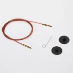 KnitPro Transparent plastic cord - 80 cm - brown