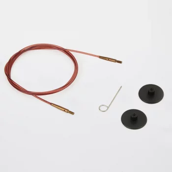 KnitPro Transparent plastic cord - 150 cm - brown