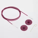 KnitPro Transparent plastic cord - 150 cm - purple