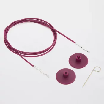 KnitPro Kunststoffseil und Zubehör - 100 cm - lila