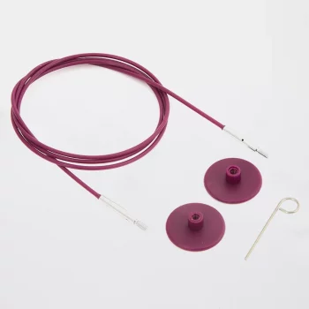 KnitPro Transparent plastic cord - 80 cm - purple