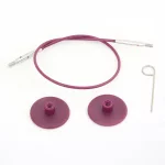 KnitPro Câble plastique et Accessoires - 80 cm - violet