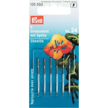 Prym Chenille Needles pointed with Solver Eye - Nr 24
