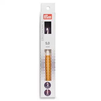 prym.ergonomics Wollhäkelnadel 16 cm - 5 mm - gelb