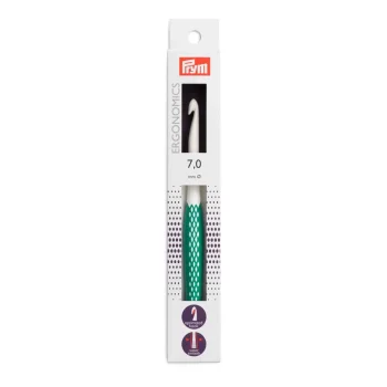 prym.ergonomics Wollhäkelnadel 17 cm - 7 mm - blattgrün