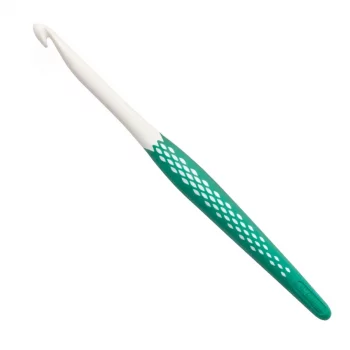 prym.ergonomics Crochet pour laine 17 cm - 7 mm - vert feuile