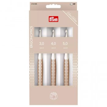 prym.ergonomics Wollhäkelnadel Set - TAUPE - 3/4/5 mm