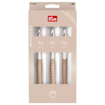 prym.ergonomics Wollhäkelnadel Set - TAUPE - 6/8/10 mm