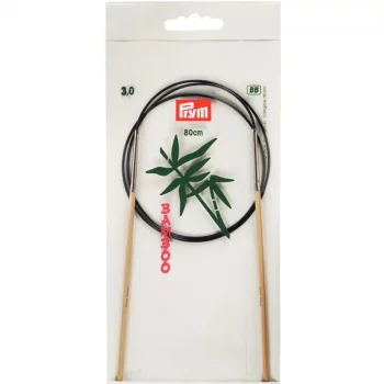 Prym Circular Needle Bamboo 80 cm - 3 mm - clear plastic bag