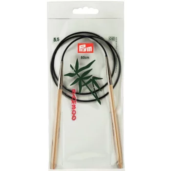 Prym Aiguille Circulaire Bamboo 80 cm - 5,5 mm - sachet transparent