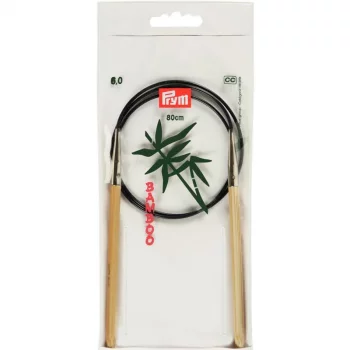 Prym Circular Needle Bamboo 80 cm - 6 mm - clear plastic bag