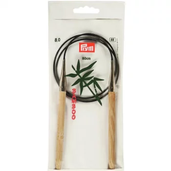Prym Circular Needle Bamboo 80 cm - 8 mm - clear plastic bag