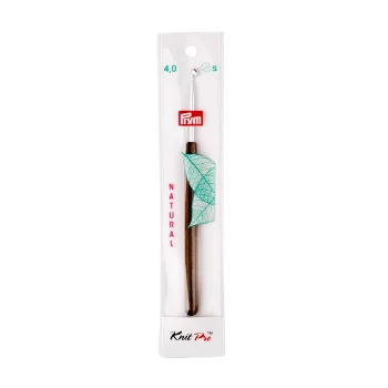 Prym Crochet hook for wool NATURAL with wooden handle 14 cm - 4 mm
