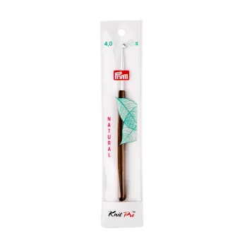 Prym Wollhäkelnadel NATURAL mit Holzgriff 14 cm - 4 mm