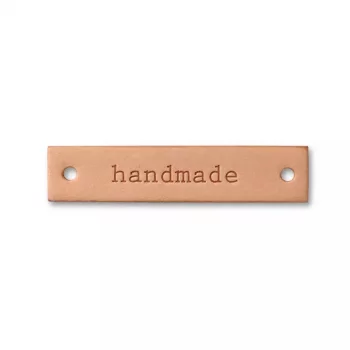 Prym étiquette "handmade" - cuir - rectangulaire