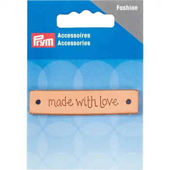 Prym Label "made with love" - Leather - rectangular