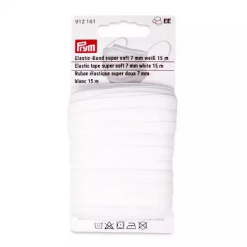 Prym Elastic tape super soft - 7 mm - white - 15m