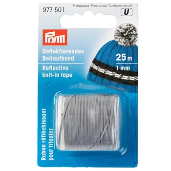 Prym Reflektierendes Beilaufband - 25 m - 1 mm