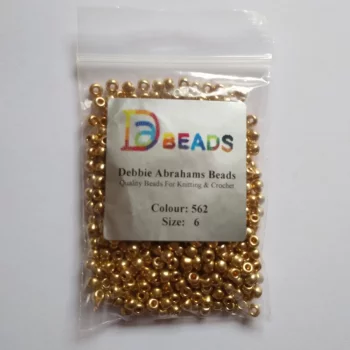 Debbie Abrahams Glass Beads - Size 6 (4 mm) - 562 Metallic Gold