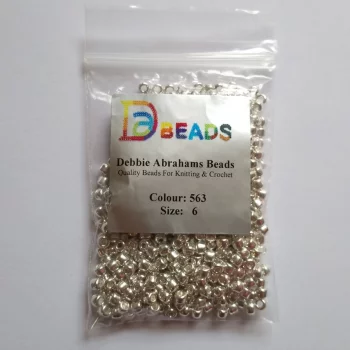 Debbie Abrahams Glass Beads - Size 6 (4 mm) - 563 Metallic Silver