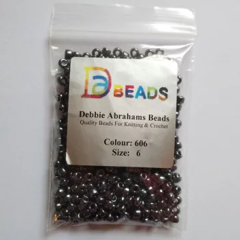 Debbie Abrahams Glass Beads - Size 6 (4 mm) - 606 Grey