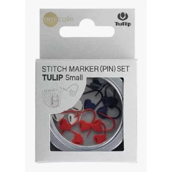 Tulip Stitch Markers Set - HEART - locking - SMALL - 15 pieces