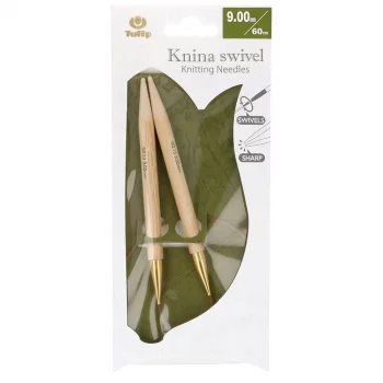 Tulip KNINA SWIVEL Circular Needle- Bamboo- 60 cm - 9 mm
