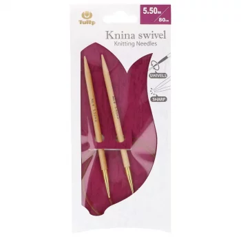 Tulip KNINA SWIVEL Circular Needle- Bamboo- 80 cm - 5,5 mm