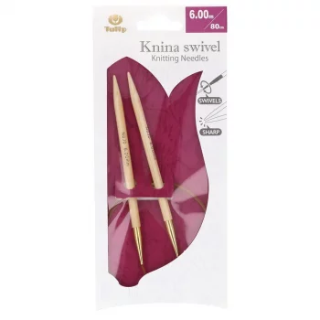 Tulip KNINA SWIVEL Circular Needle- Bamboo- 80 cm - 6 mm
