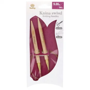 Tulip KNINA SWIVEL Circular Needle- Bamboo- 80 cm - 9 mm