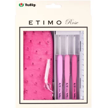 Tulip ETIMO ROSE Häkelnadel Set - 2,5 bis 3,5 mm