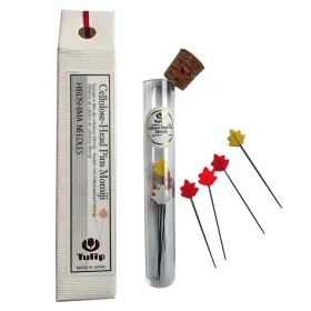 Tulip Cellulose-Head Pins MOMIJI - 10 pieces