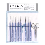 Tulip ETIMO Häkelnadel Set - 0,5 bis 1,75 mm - mit Silberschere