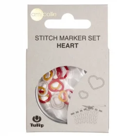 Tulip Stitch Markers Set - HEART - S/M/M - 15 pieces