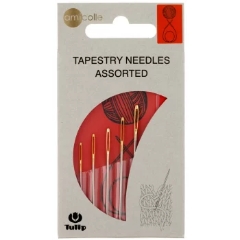 Tulip Tapestry Needles Set - round tips - thin - 5 pieces