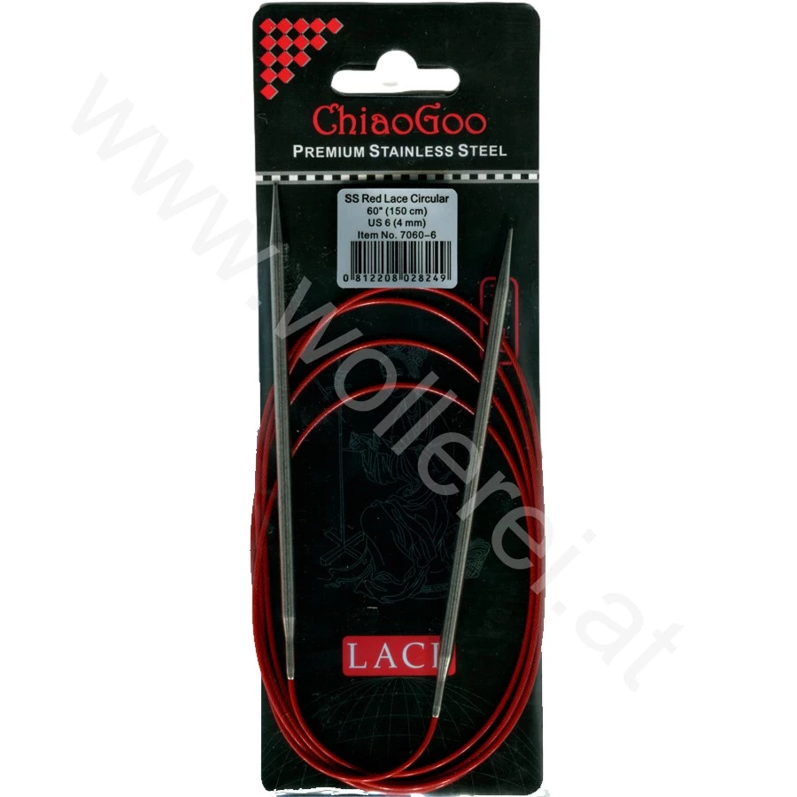 ChiaoGoo RED LACE Fixed Circular Needle - 150 cm - 15 mm ✓ Wollerei