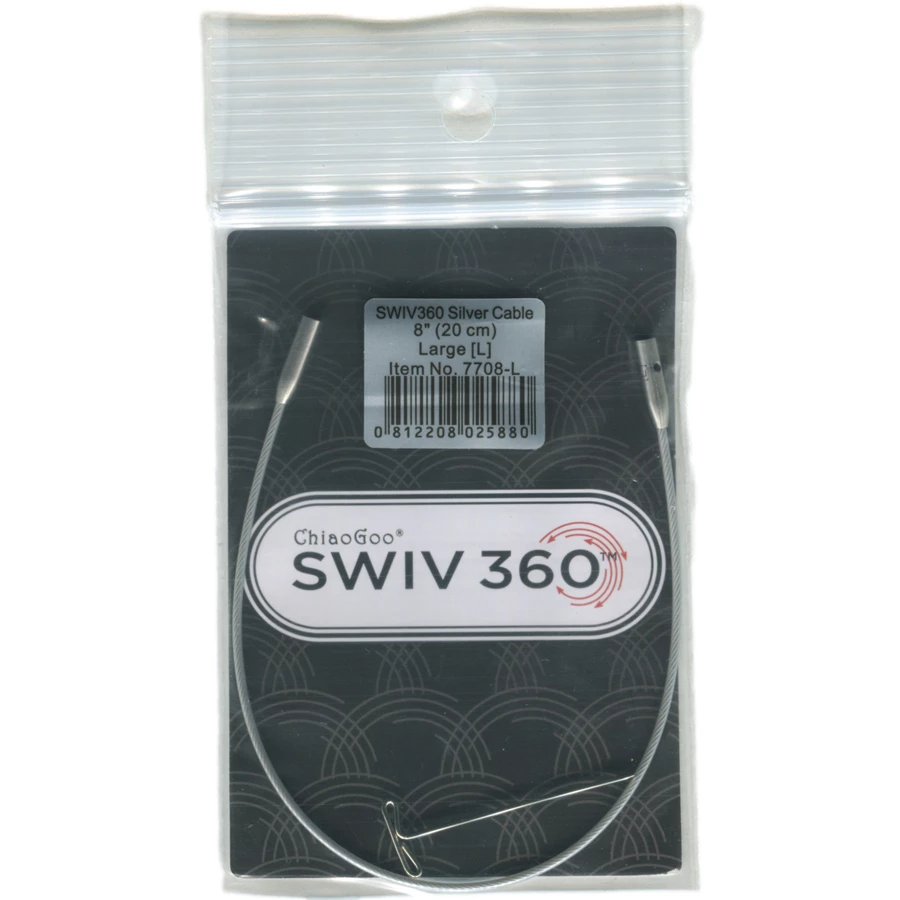 ChiaoGoo TWIST SWIV360 SILVER Cable - LARGE - 20 cm