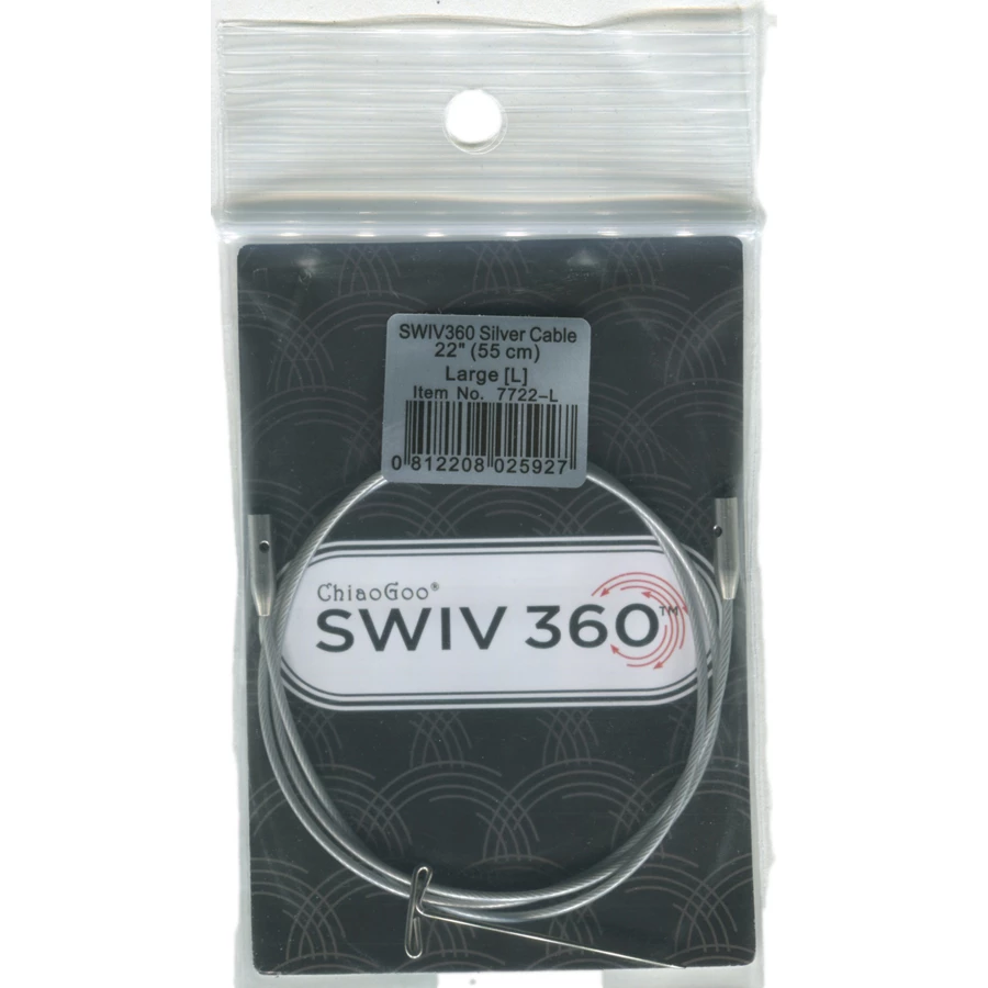 ChiaoGoo TWIST SWIV360 SILVER Cable - LARGE - 55 cm